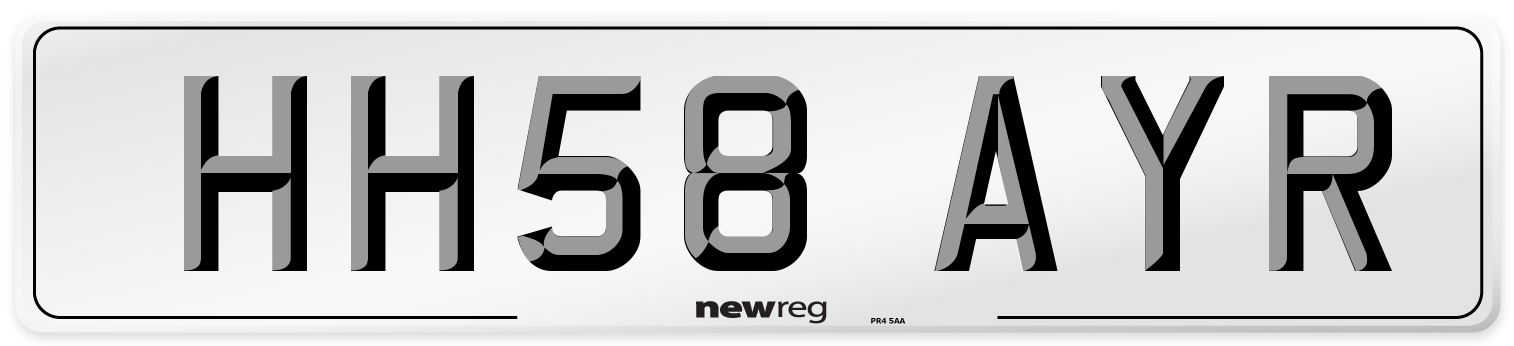 HH58 AYR Number Plate from New Reg